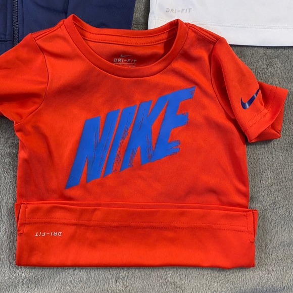 SOLD-Nike Dri-FIT 3T Toddler‎ Boys Activewear Set Jacket & Shirts Red White Blue - Picture 7 of 9